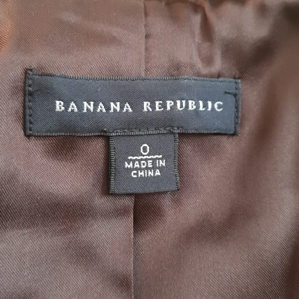 Banana Republic Women’s Tweed Peplum Embellished Wool Blazer Jacket Size 0 - Picture 7 of 8